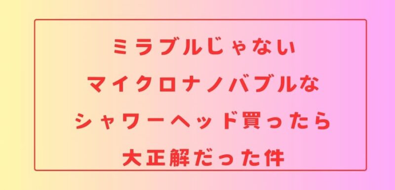 ミラブルじゃないシャワーヘッド